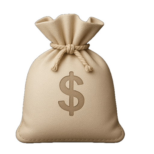 Savings container with coin