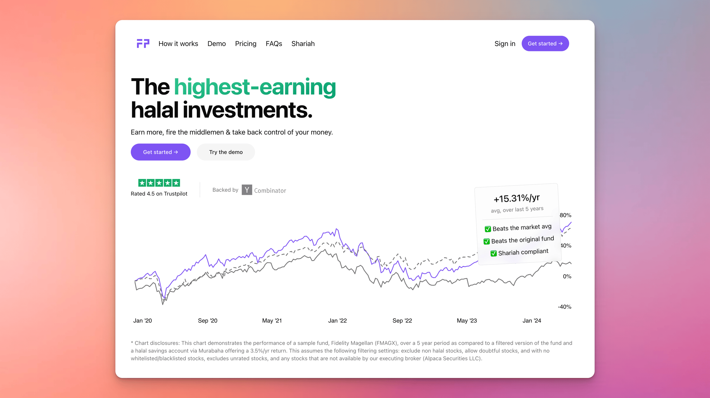 New Amal Invest landing page hero